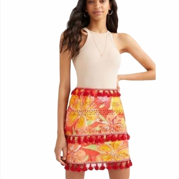 Anthropologie Verb by Pallavi Singhee Electra Eyelet Skirt - Picture 2 of 9
